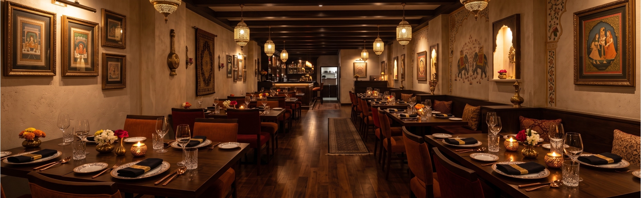 The Indian Plate Restaurant Interior Berlin — VK Blue Sapphire GmbH
