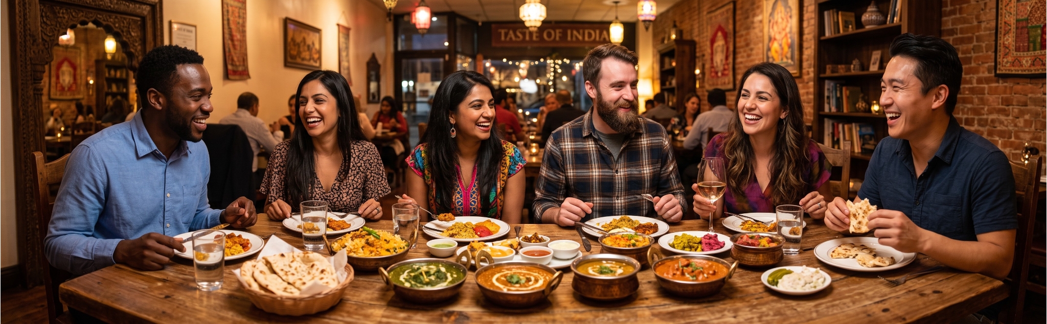 Guests Dining The Indian Plate Berlin — VK Blue Sapphire GmbH