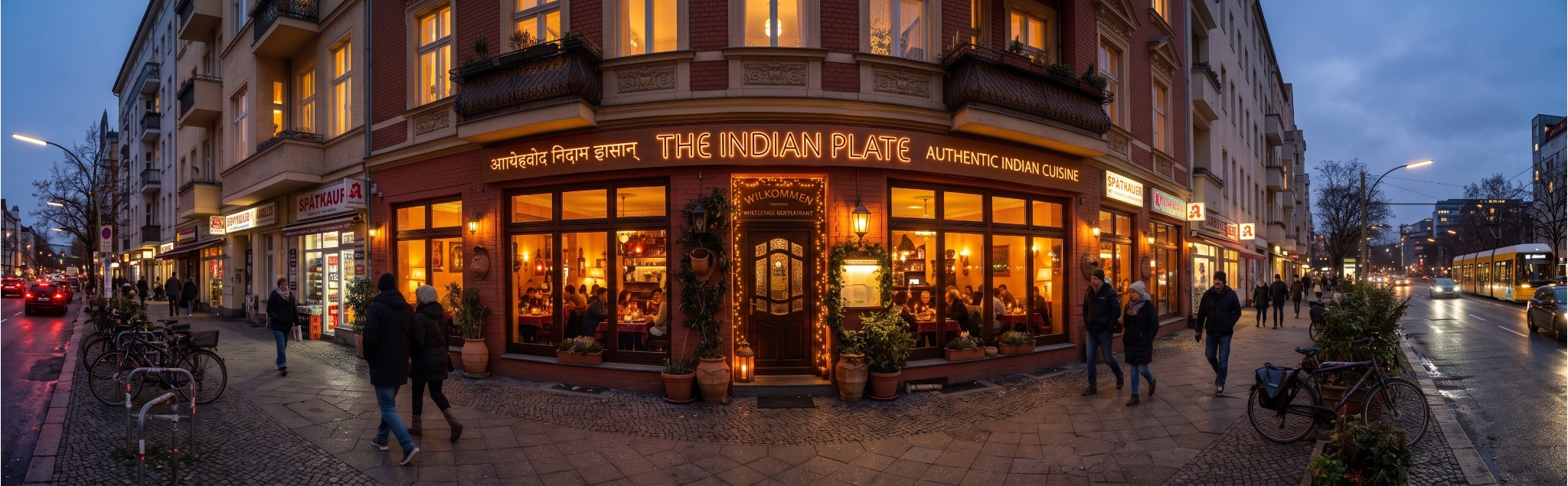 The Indian Plate Restaurant Exterior Berlin Moabit — VK Blue Sapphire GmbH